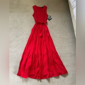 Simply Veta by Veta Wang Elegant Red Maxi Dress